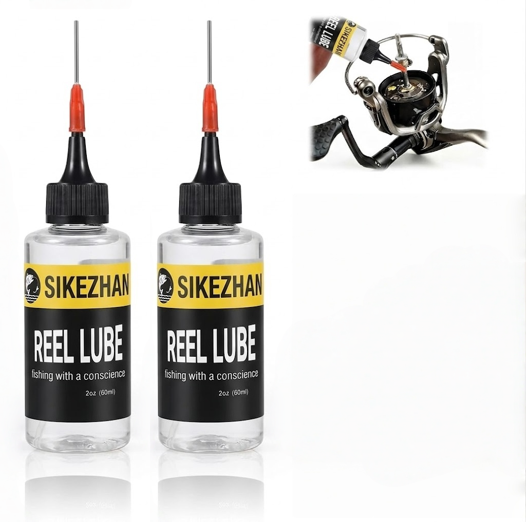 Ice Fishing Line - SIKEZHAN 60ml 釣り用リール潤滑油 ニードルノーズアプリケーター付き 精密リールベアリングギアの錆防止潤滑用