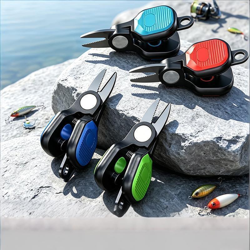 Fishing Line Cutter - 釣り用ルアーラインカットはさみポータブルステンレス鋼鋸歯状刃PEラインルアートリム釣り道具用