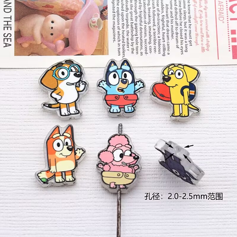 10個入り漫画犬アクリルDIYフォーカルビーズ、ブレスレット - Penn Reel Fierce のレビューと価格