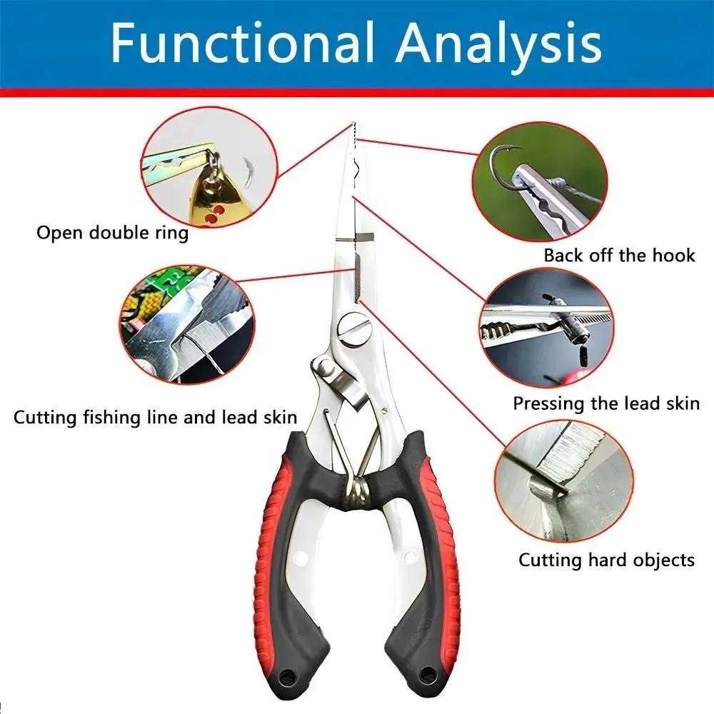 ステンレス製釣り用プライヤー、釣り針外し、耐塩水性、釣り用編 - Fishing Line Cutter のレビューと価格